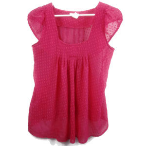 WORTHINGTON Semi Sheer Cap Sleeve Top